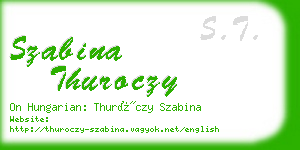 szabina thuroczy business card